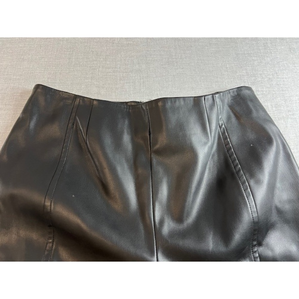 WE THE FREE Black Faux Leather Flare Split Leg Pants Womens Size 31 - Picture 10 of 12
